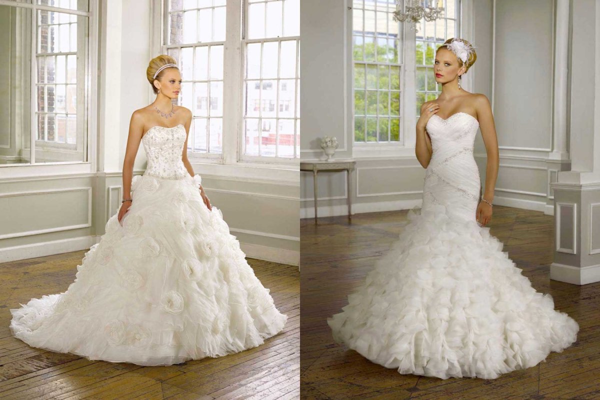 Свадебное платье на худенькую девушку