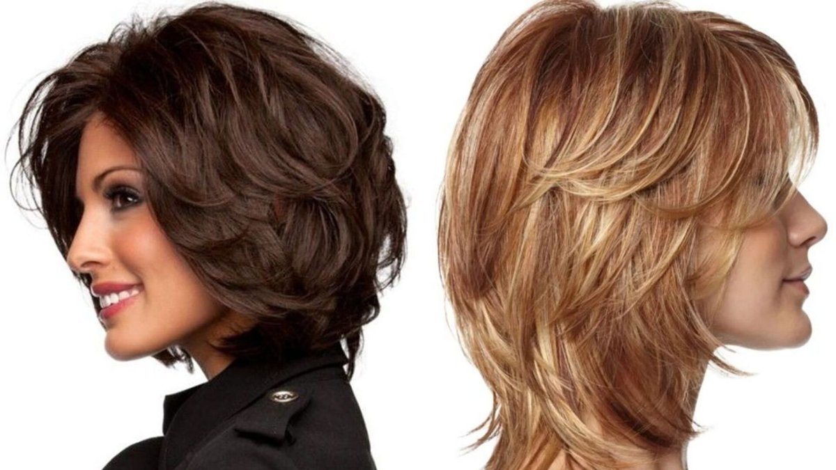 Стрижка Боб Каскад на средние волнистые