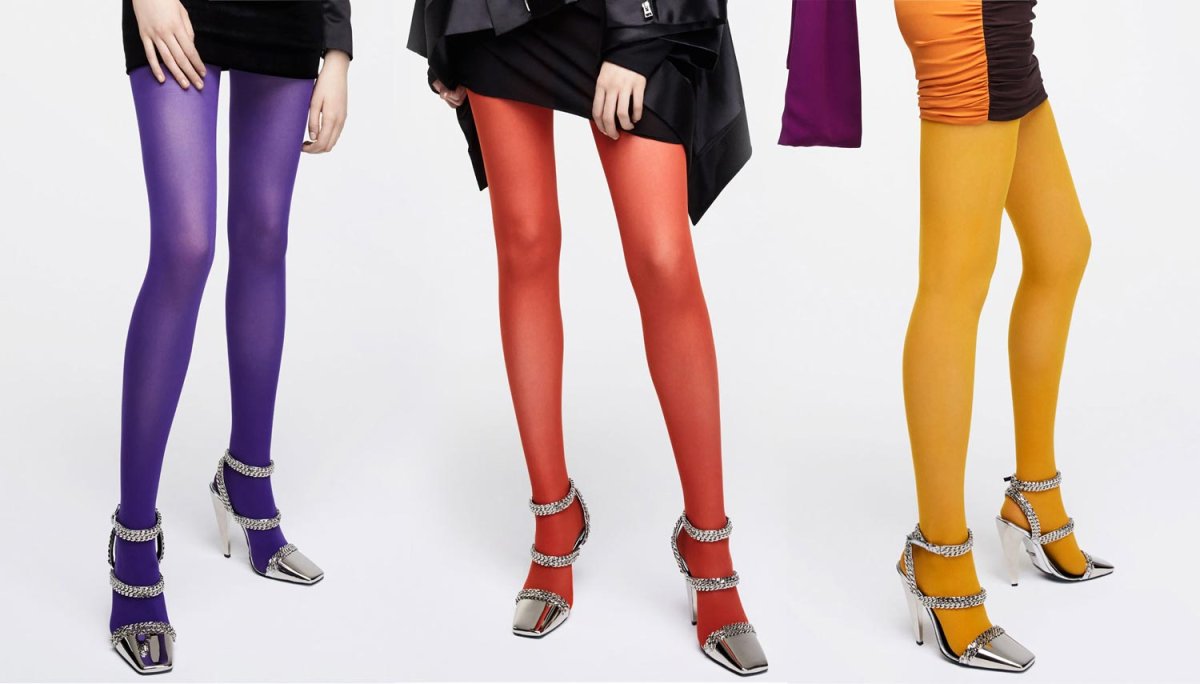 Образы с цветными колготками