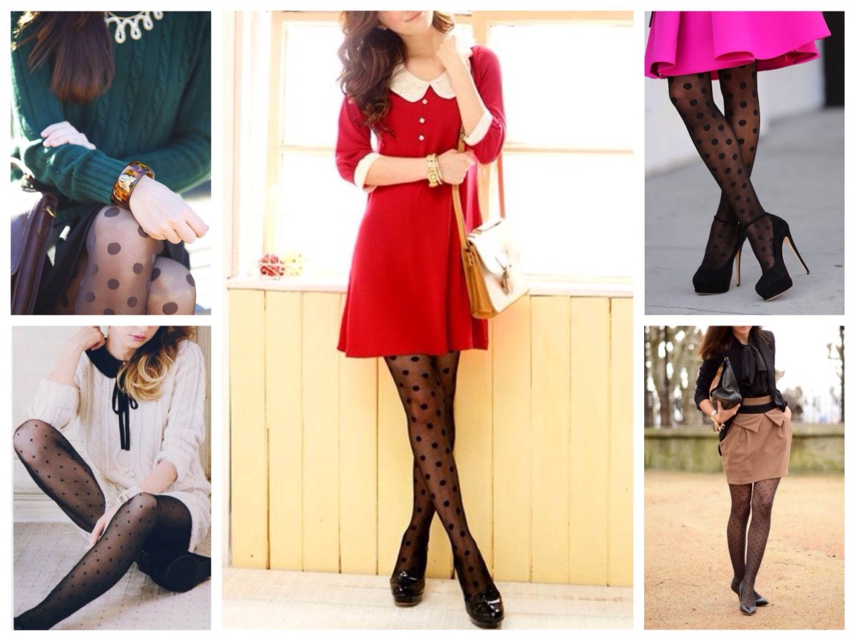 Образы с цветными колготками