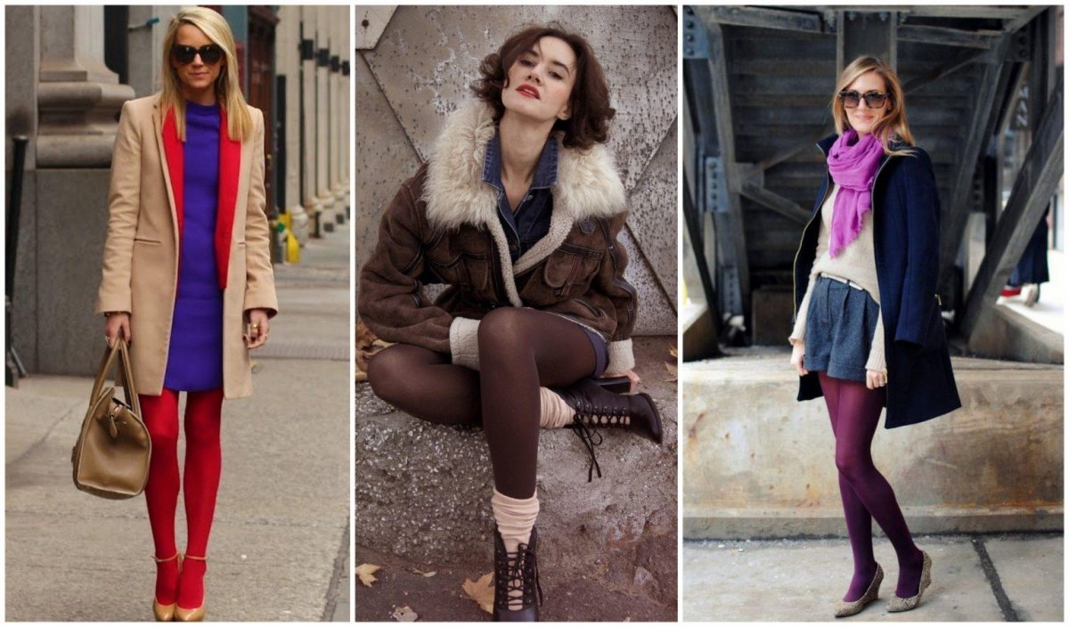 Цветные колготки обоазы