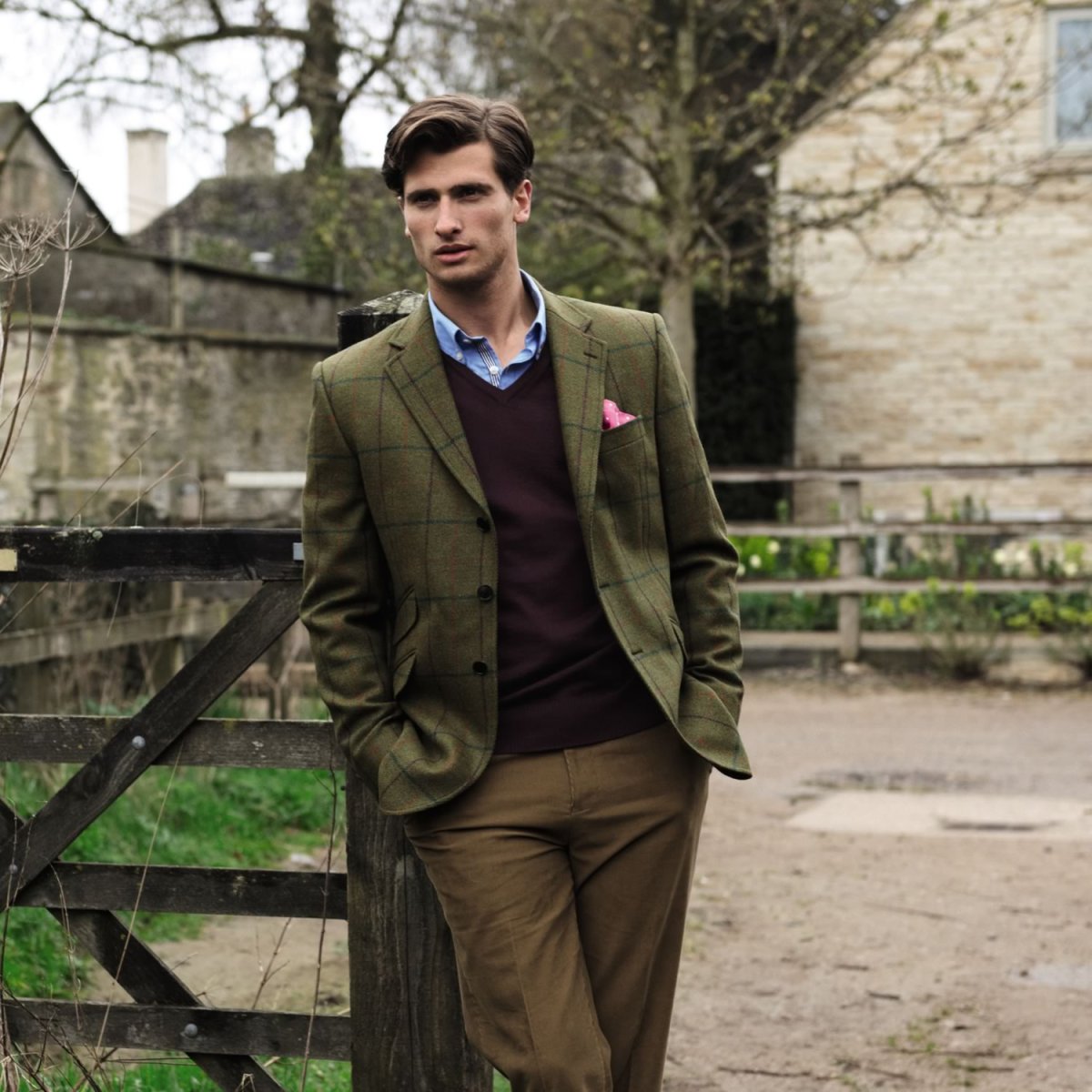 Твидовые пиджаки мужские Casual