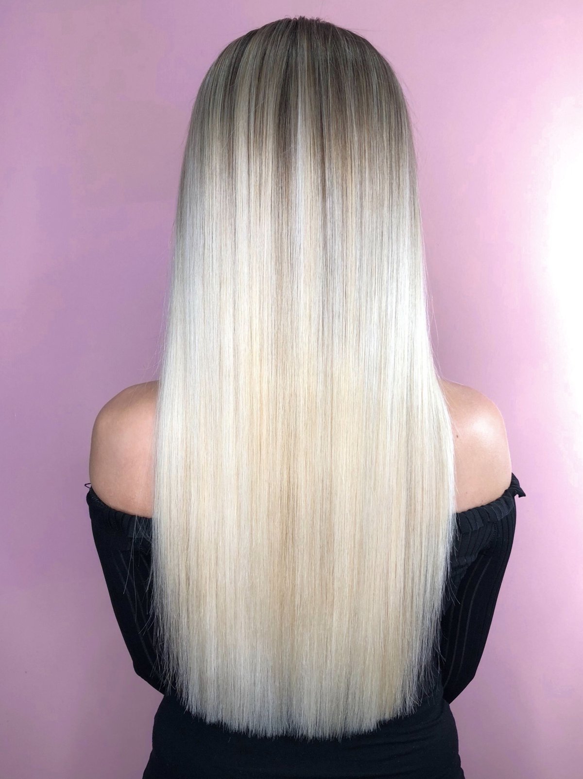 Длинные прямые белые волосы