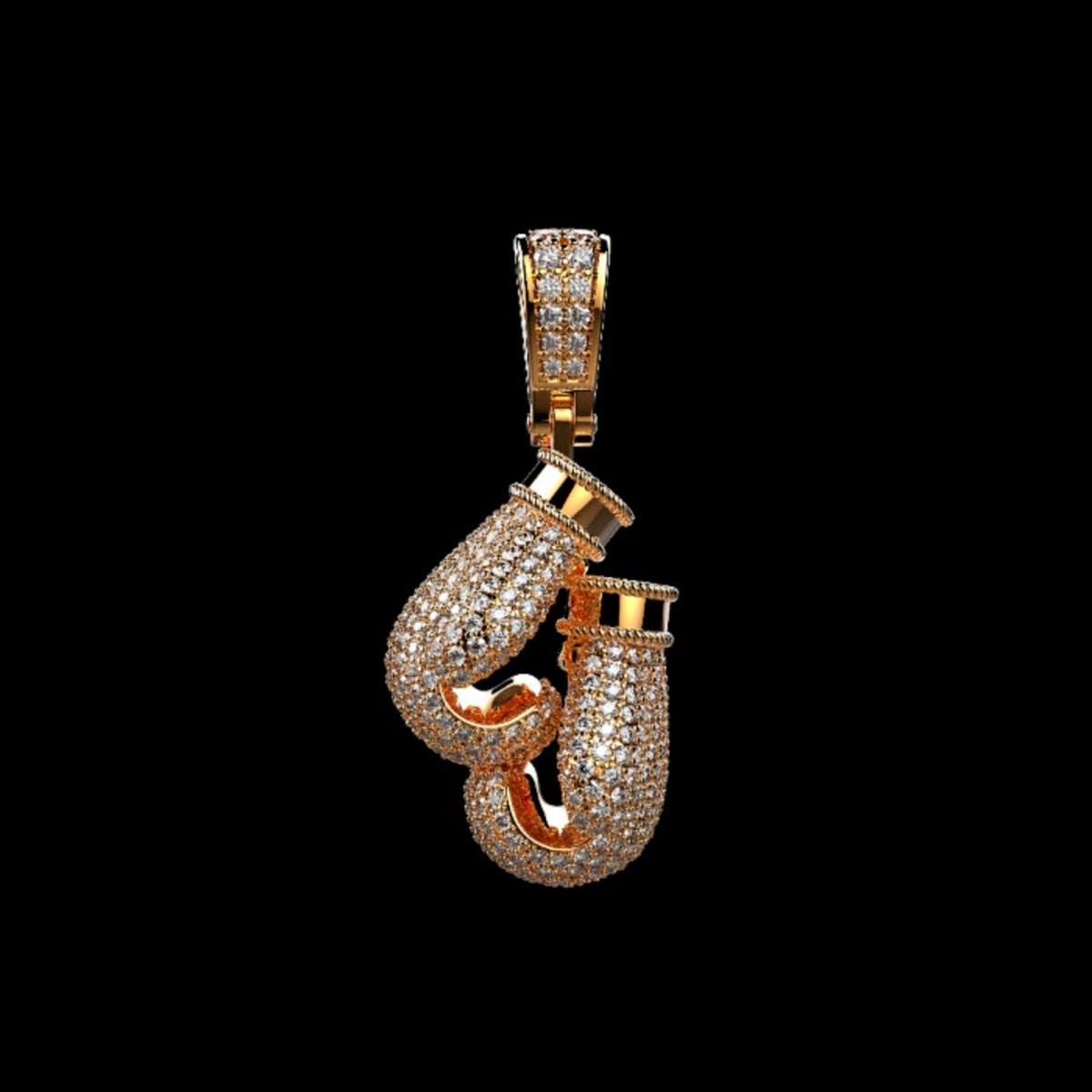 Кулон боксерские перчатки золото