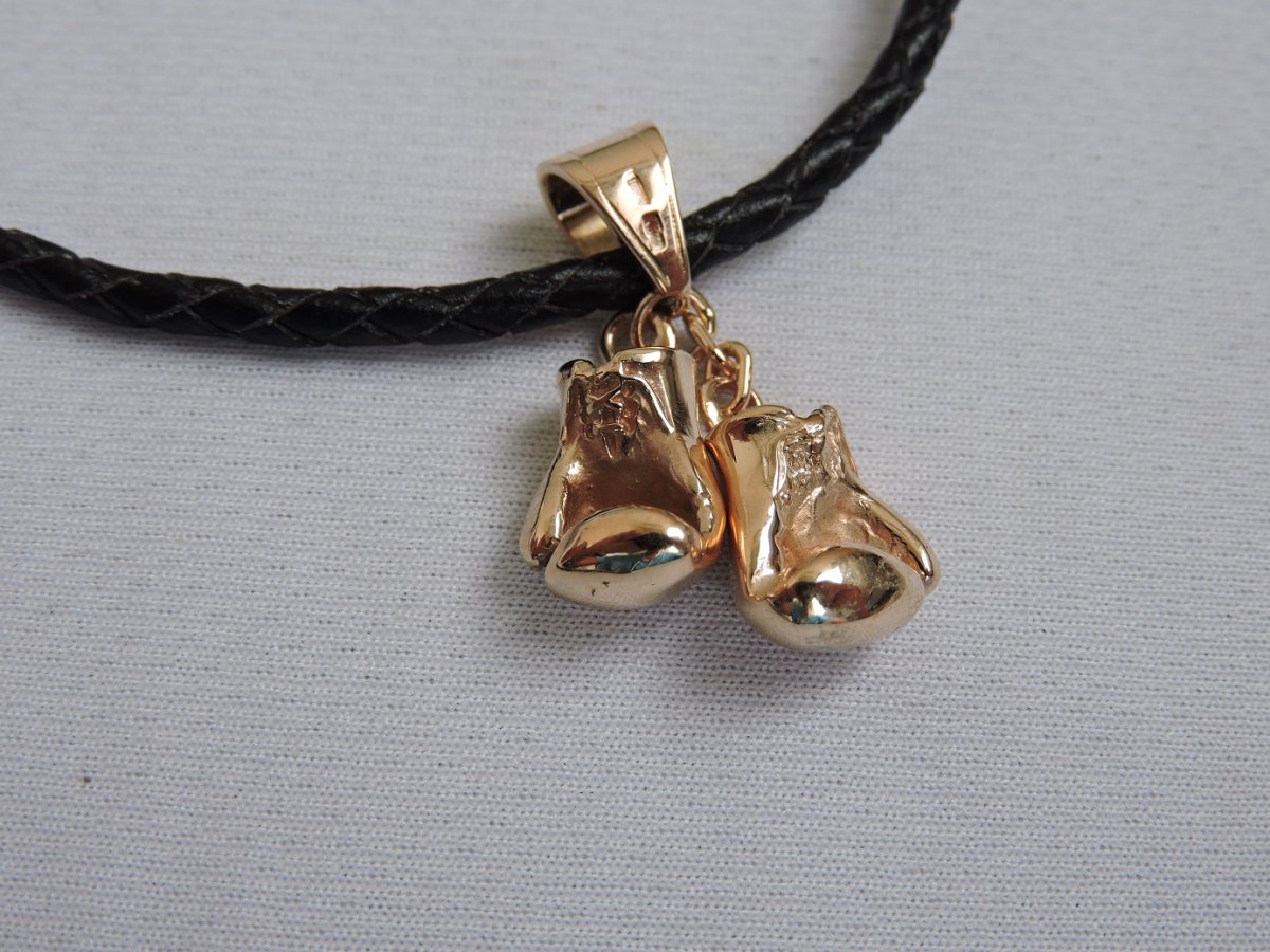 Подвеска боксерские перчатки золото