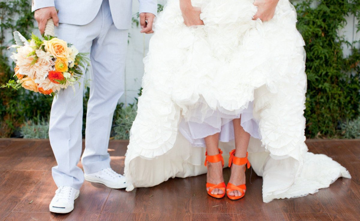 Красные Свадебные туфли