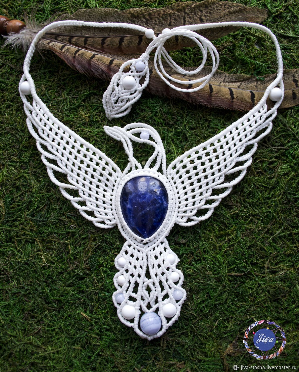 Серьги из макраме