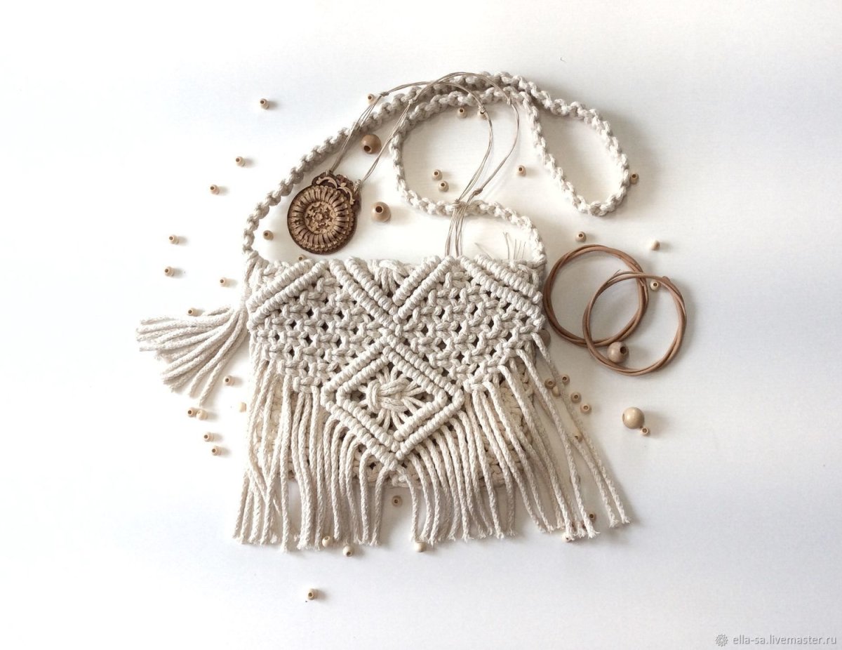 Макраме листья