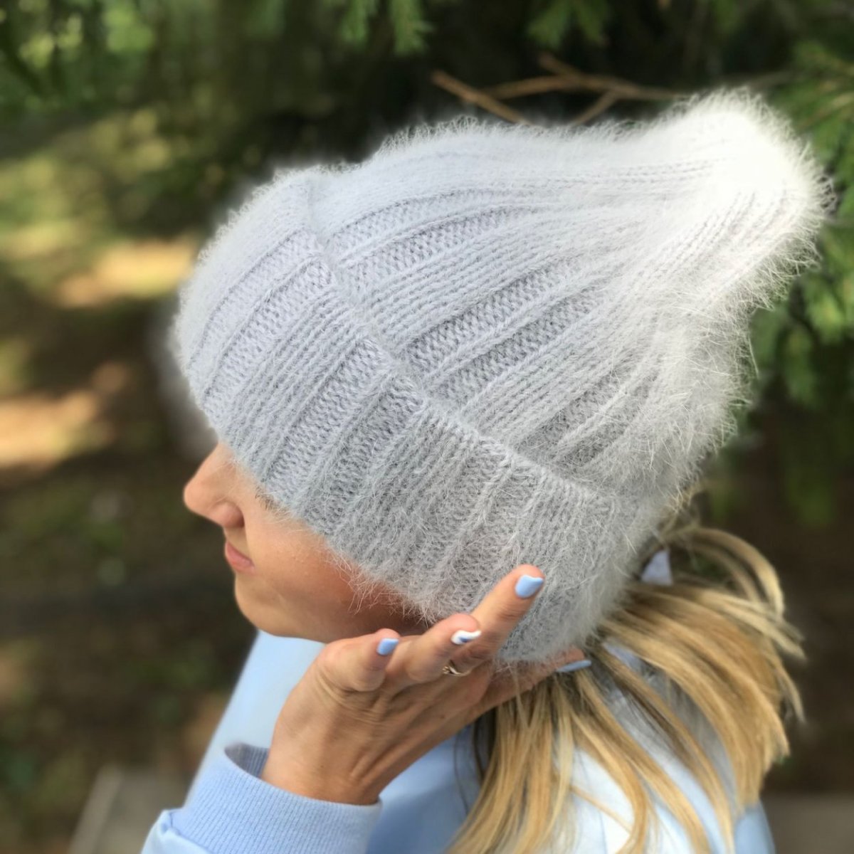 Шапка бини ангора 2020