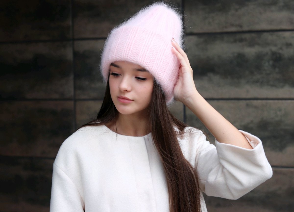 Шапка бини ангора 2020