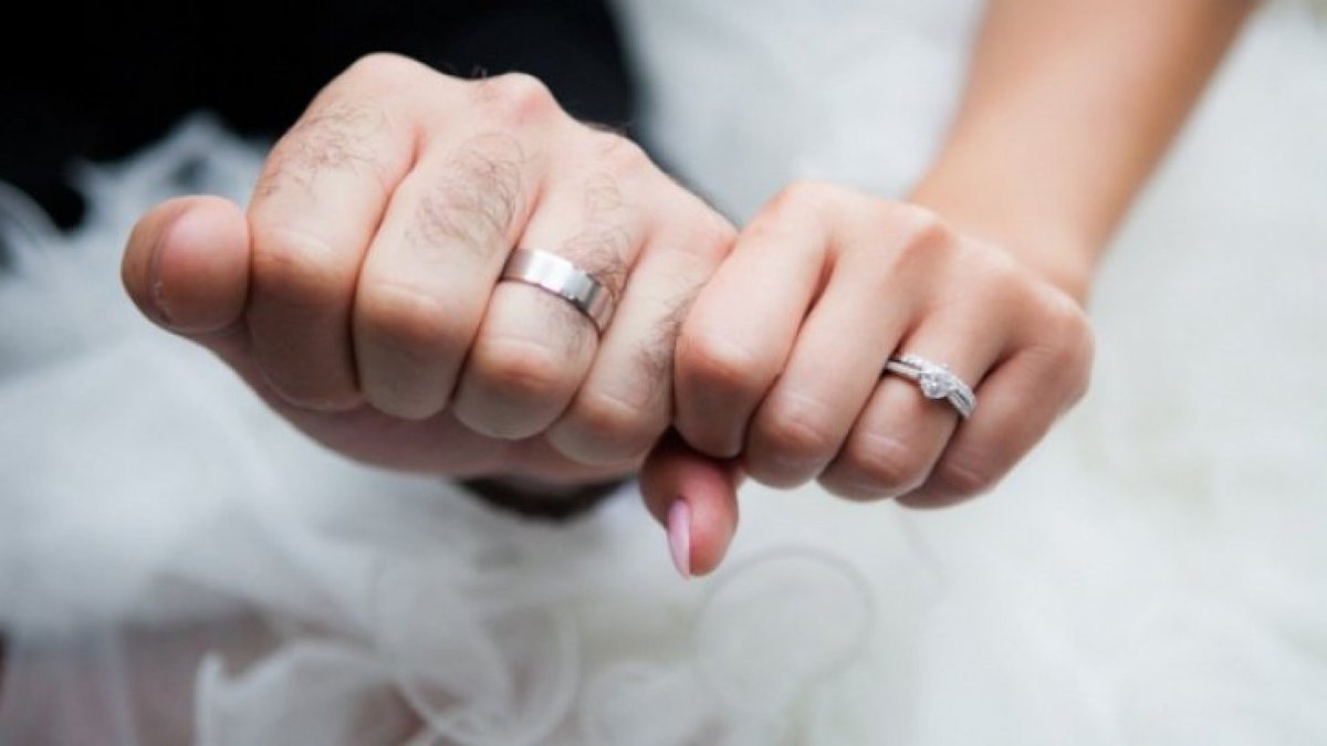 Обручальные кольца на руках