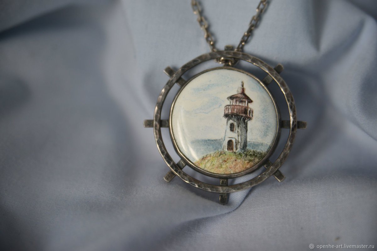 Маяк кулон эмаль