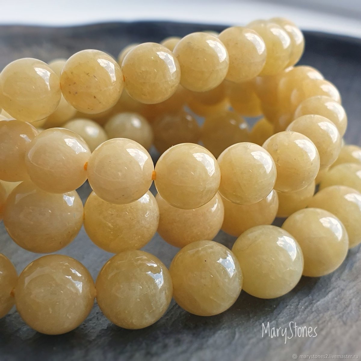 Гелиодор камень Бусины