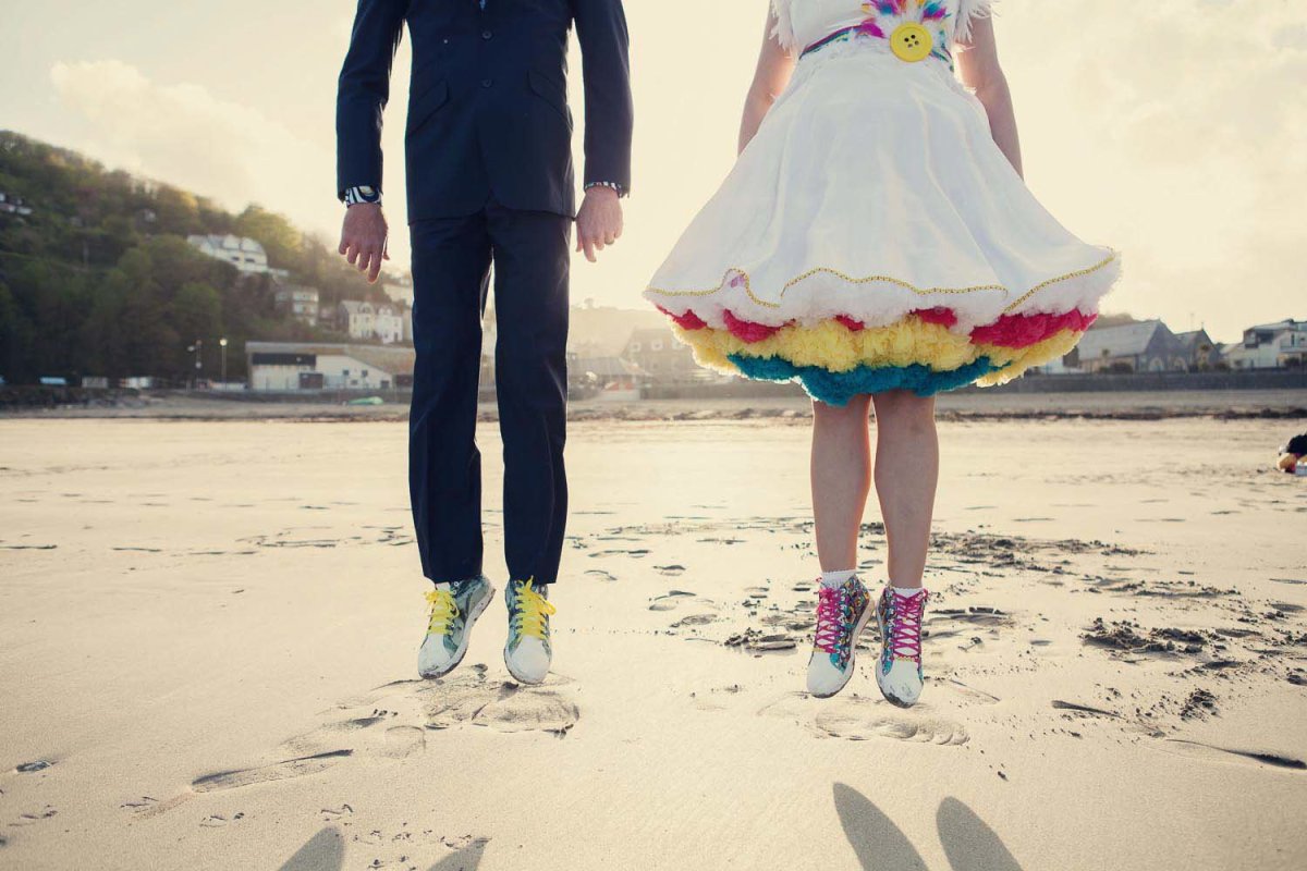 Жених и невеста в стиле бохо Шик