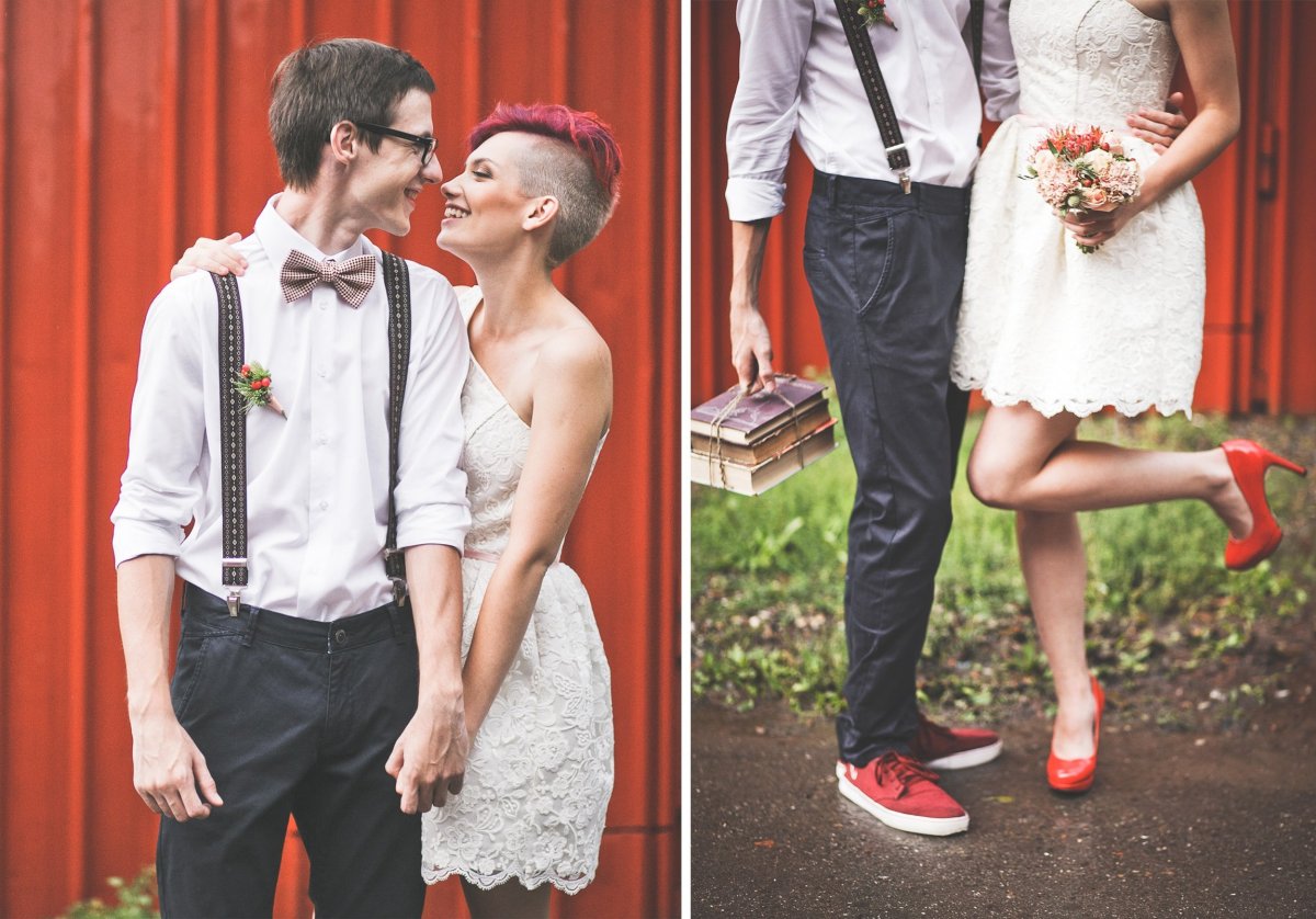 Свадебное платье с кедами