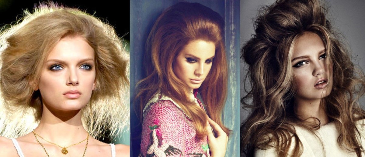 Объемная прическа с начесом