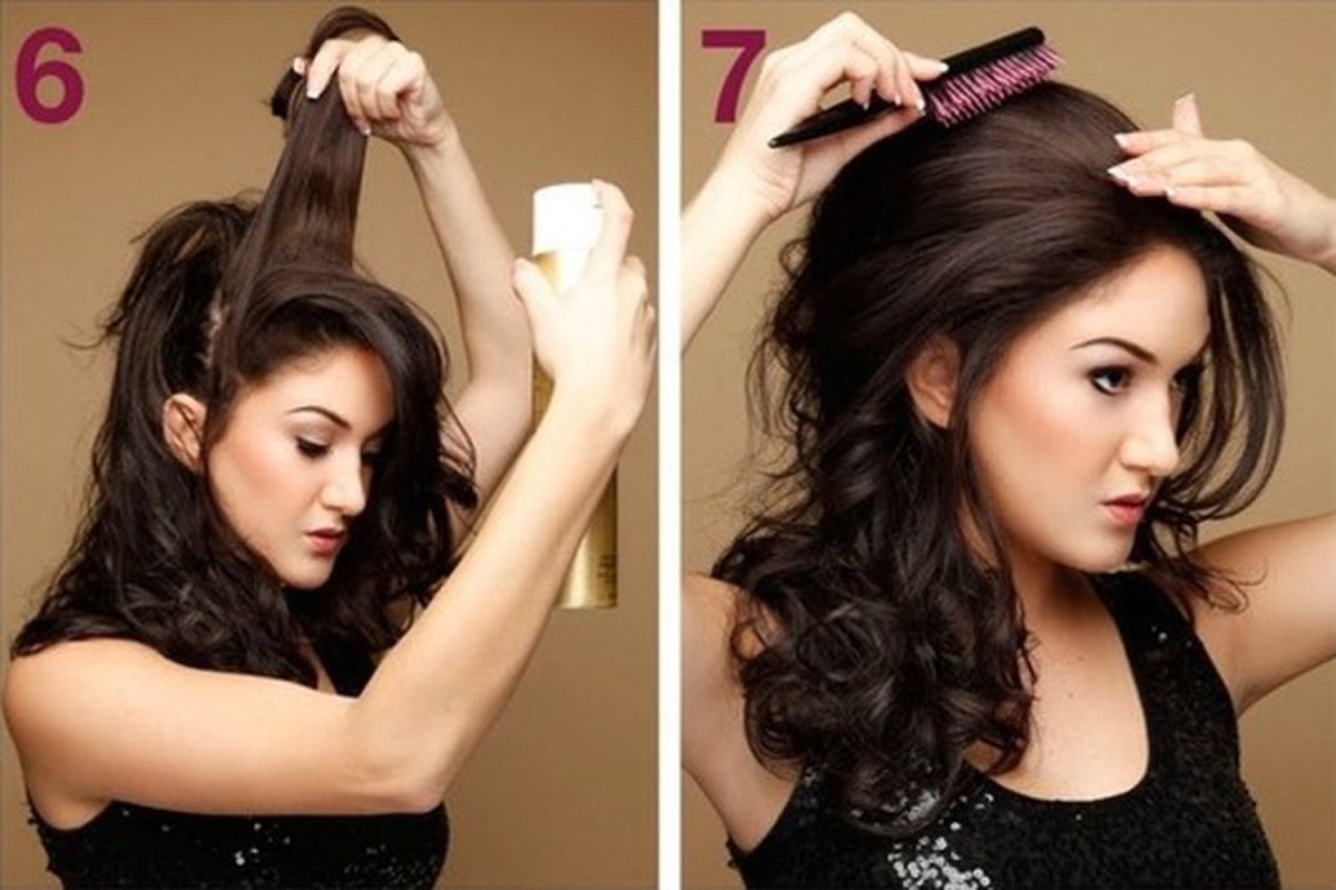 Прически с приподнятой макушкой