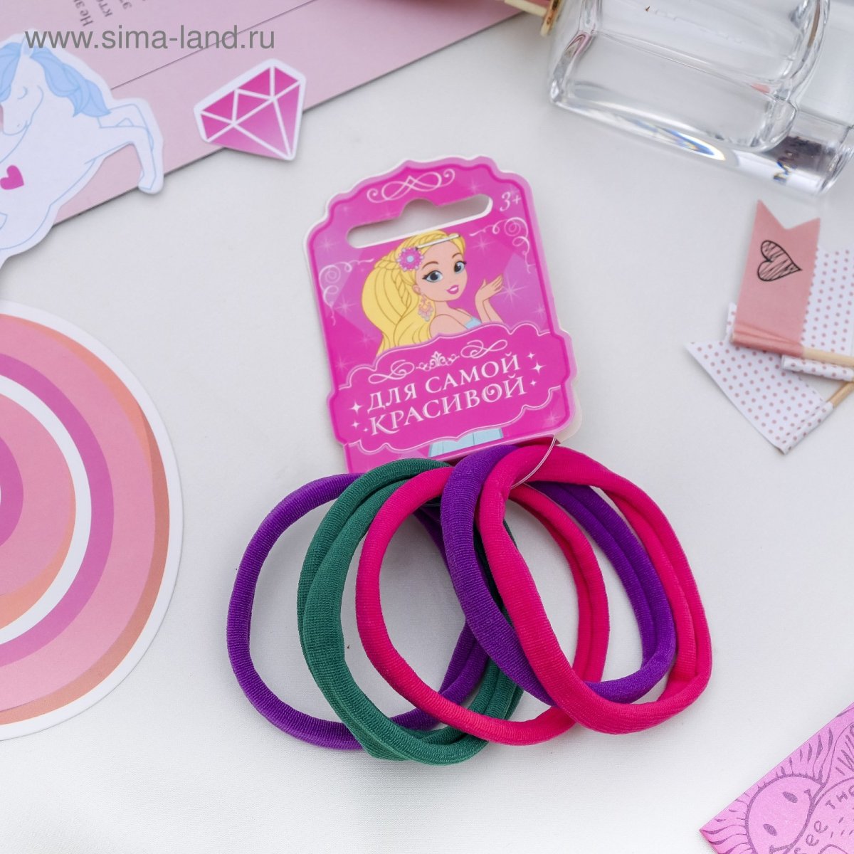 Резинка для волос "спорт" (набор 6 шт)