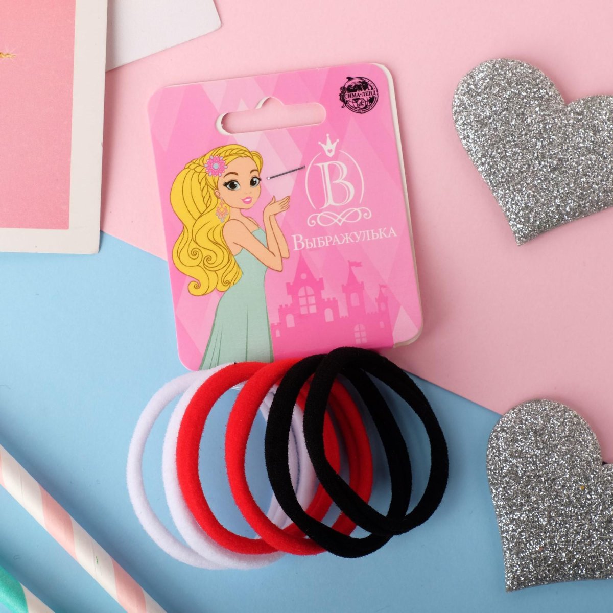 Резинка для волос "спорт" (набор 6 шт) круги 2788694