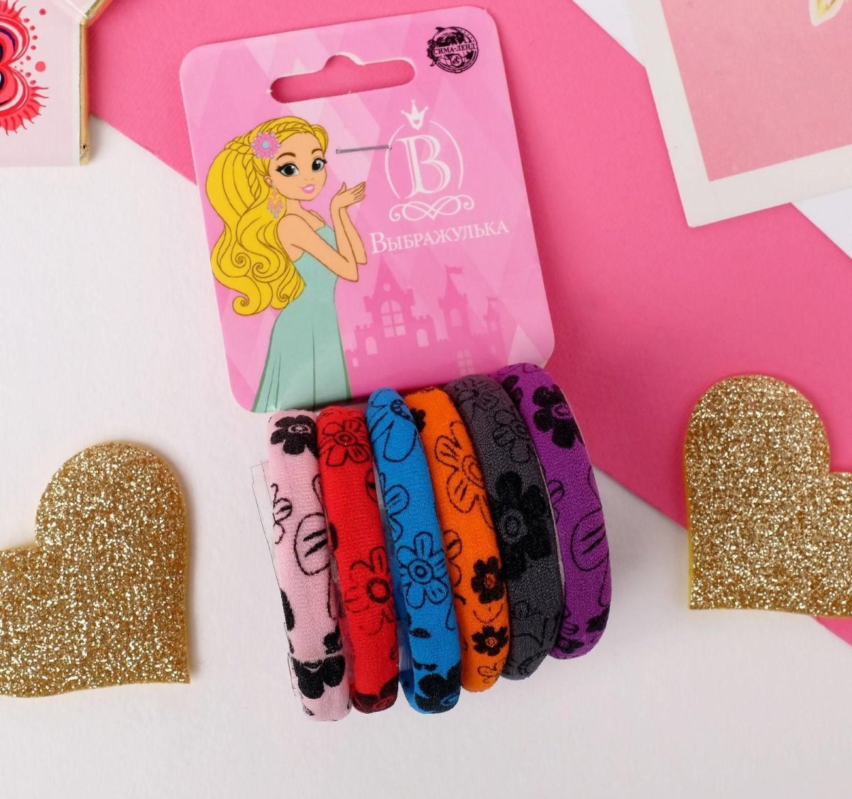 Резинка для волос "спорт" (набор 6 шт) круги 2788694