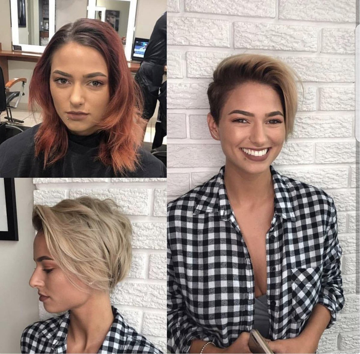 Стильные женские стрижки до и после