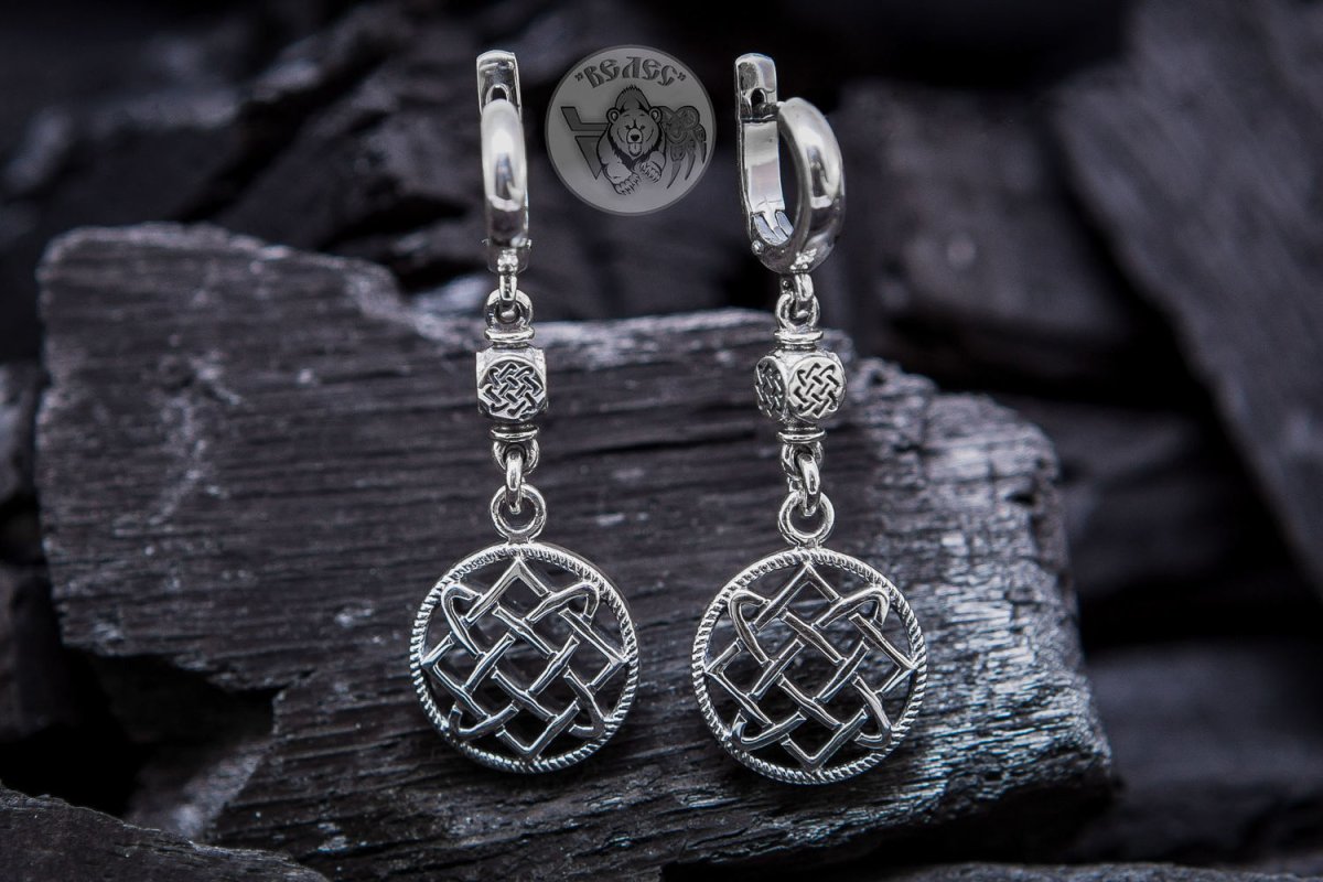 Серьги Велес серебро