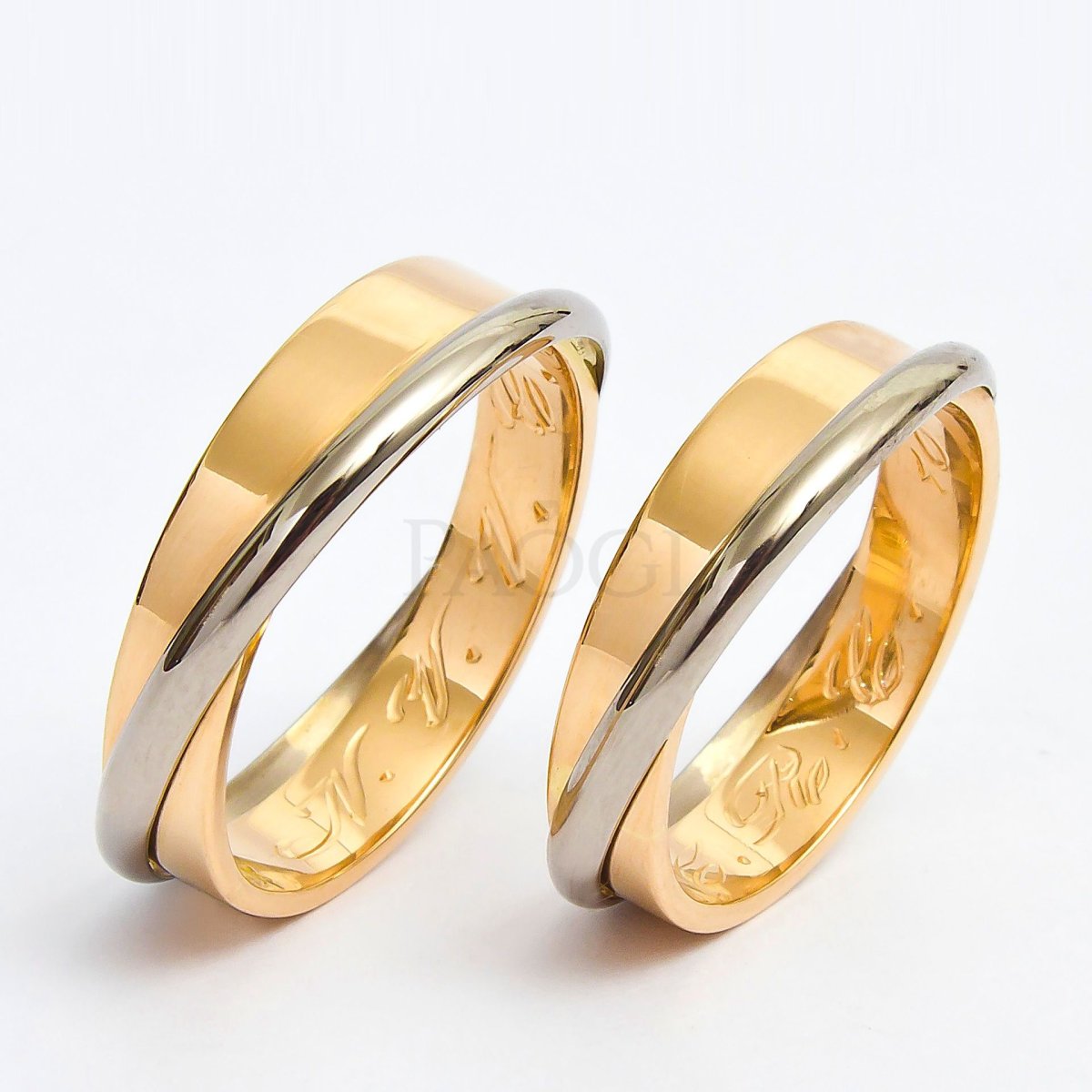 Современные обручальные кольца золотое