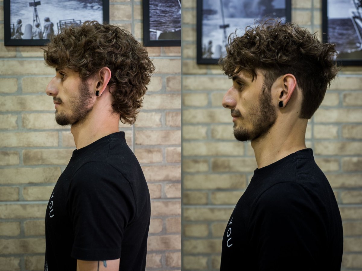 Выпрямление мужских кудрявых волос