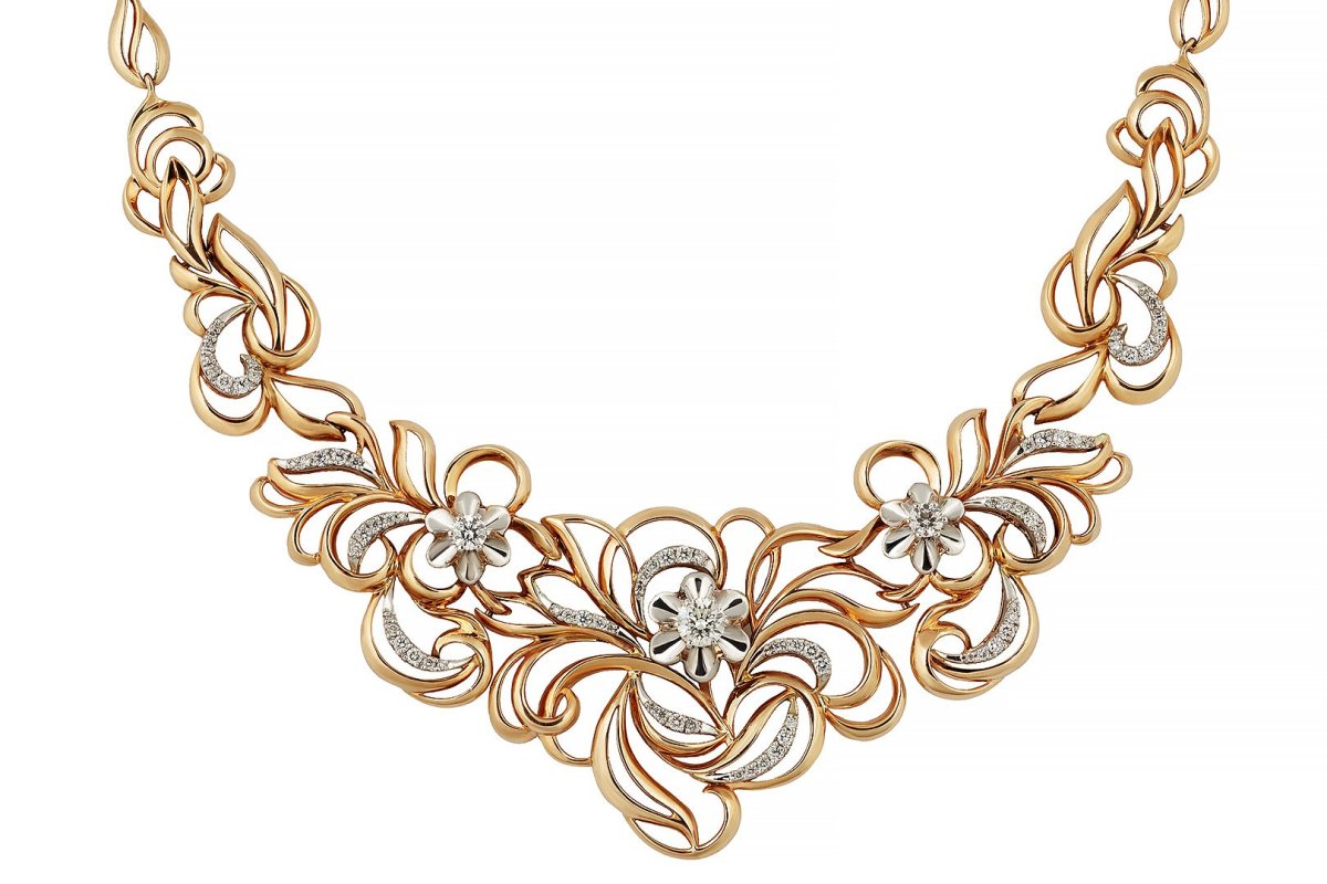 Золотые украшения колье