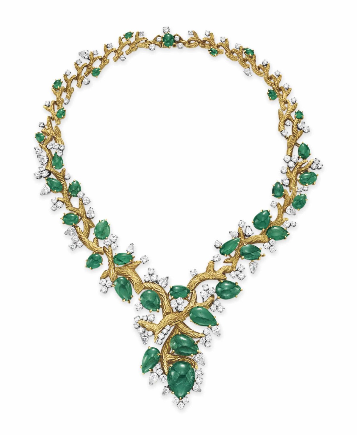 Диамант колье с изумрудом