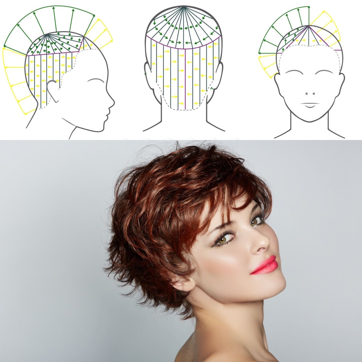 Стрижка Гарсон на короткие волосы техника выполнения