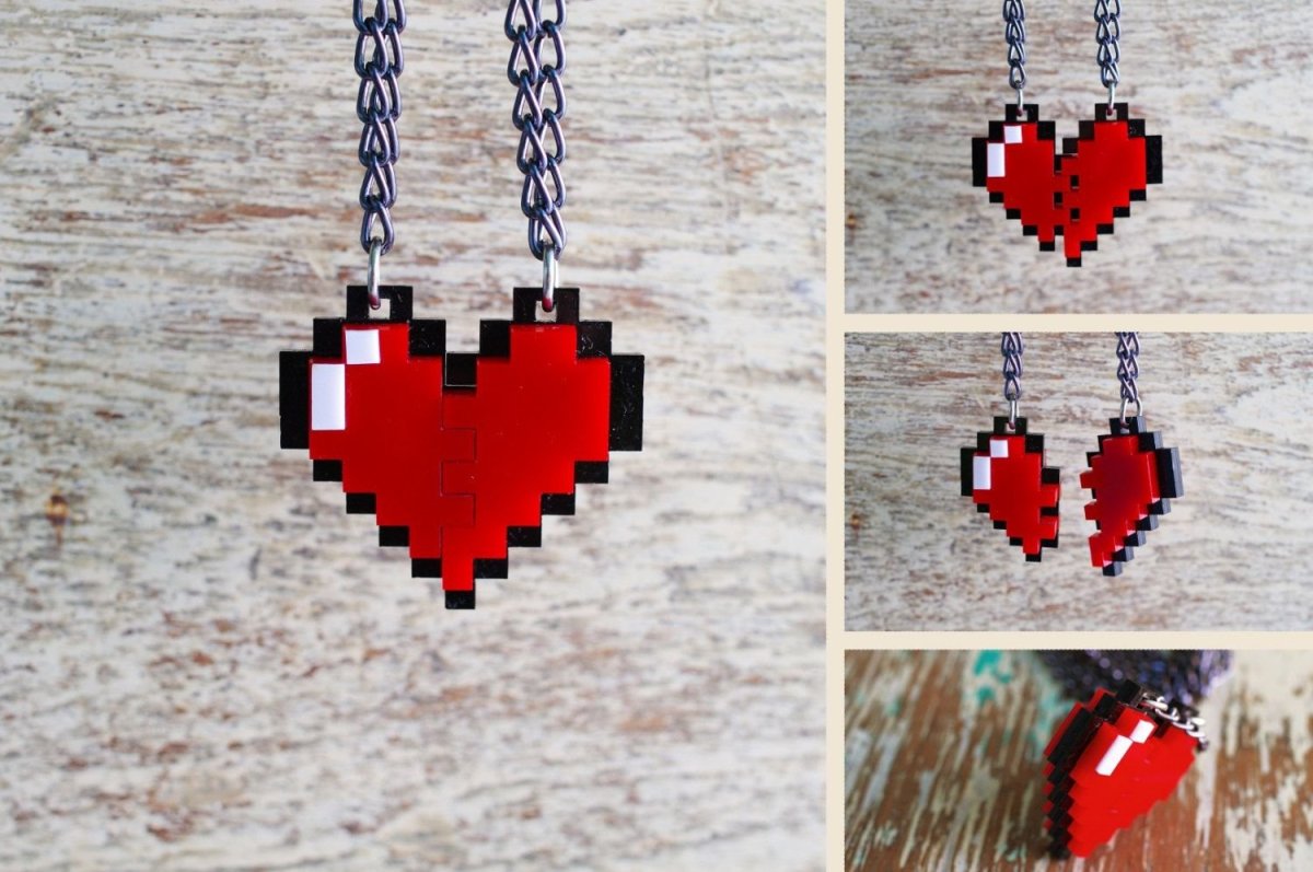 Подвеска сердце из бисера