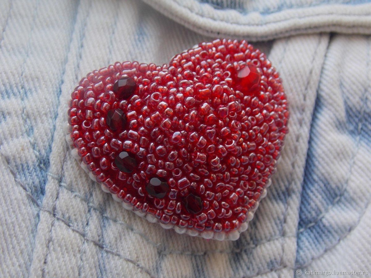 Сердце из бисера