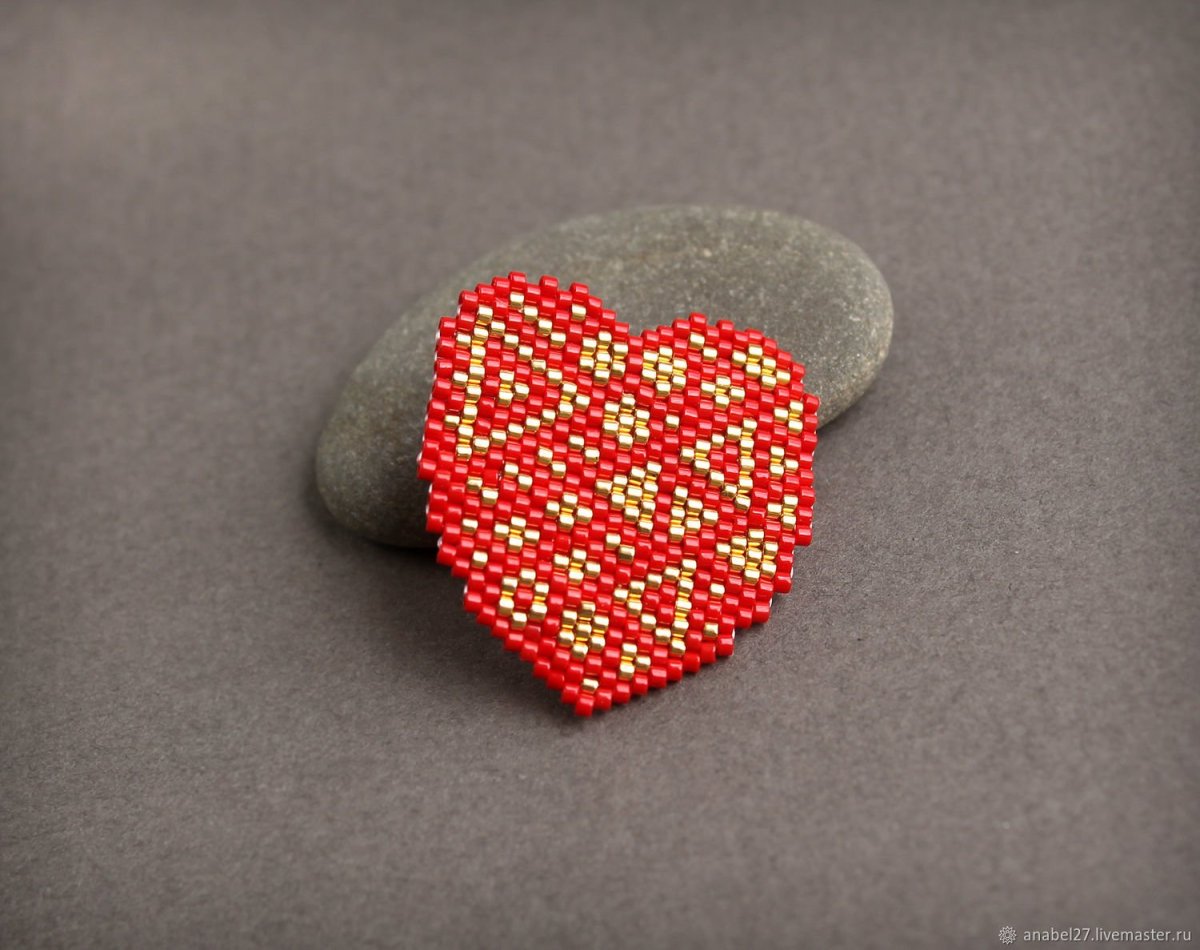Бисер сердечко