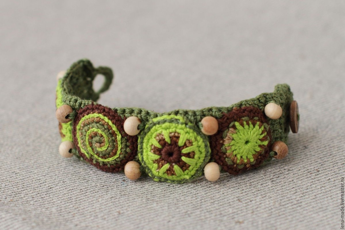 Браслет крючком