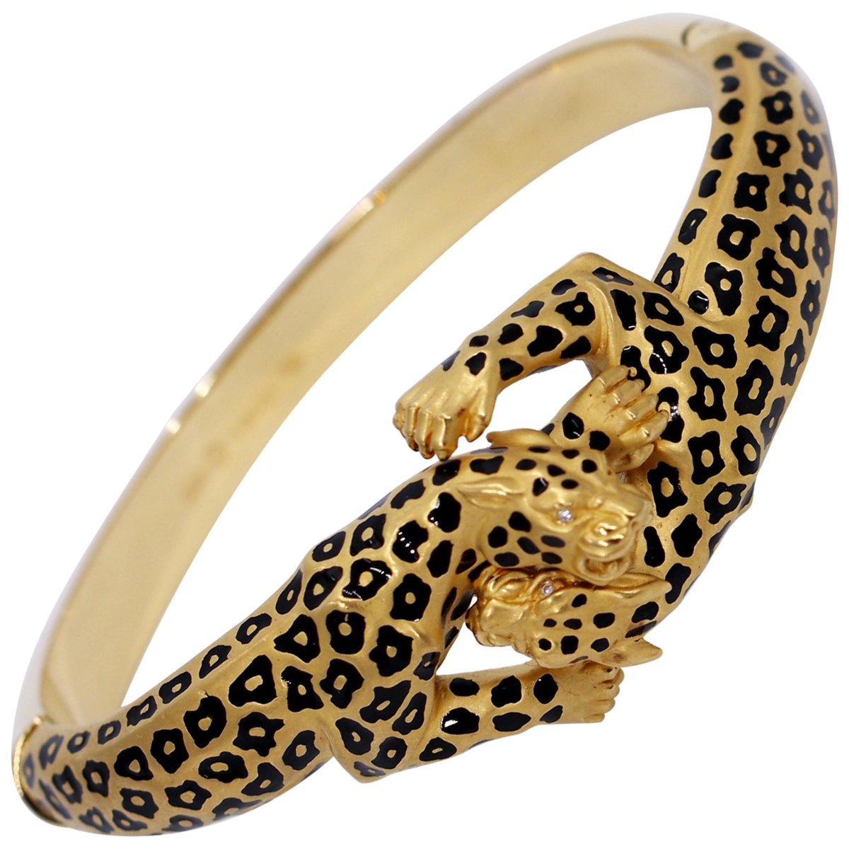 Серьги пантера Картье золото