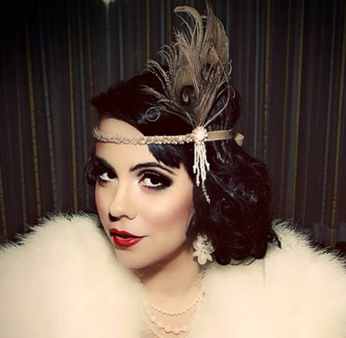 Повязка на голову с перьями в стиле Гэтсби