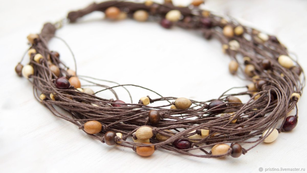 Бусы из джута