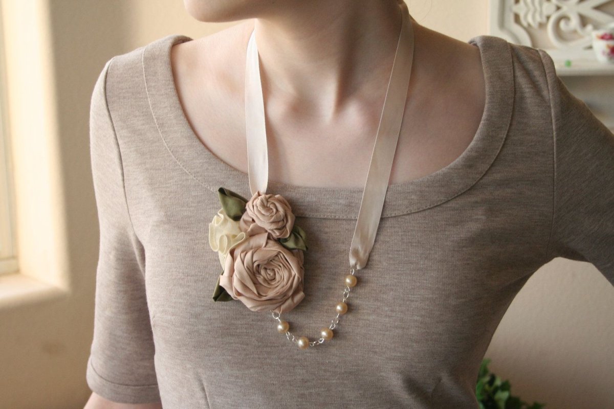 Льняные бусы