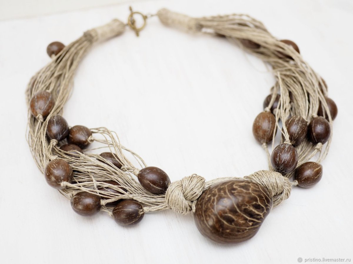 Льняное колье
