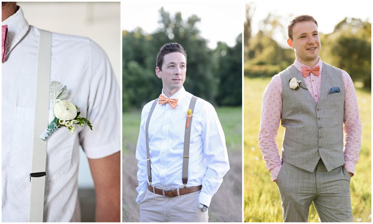 Костюм на свадьбу мужской с подтяжками