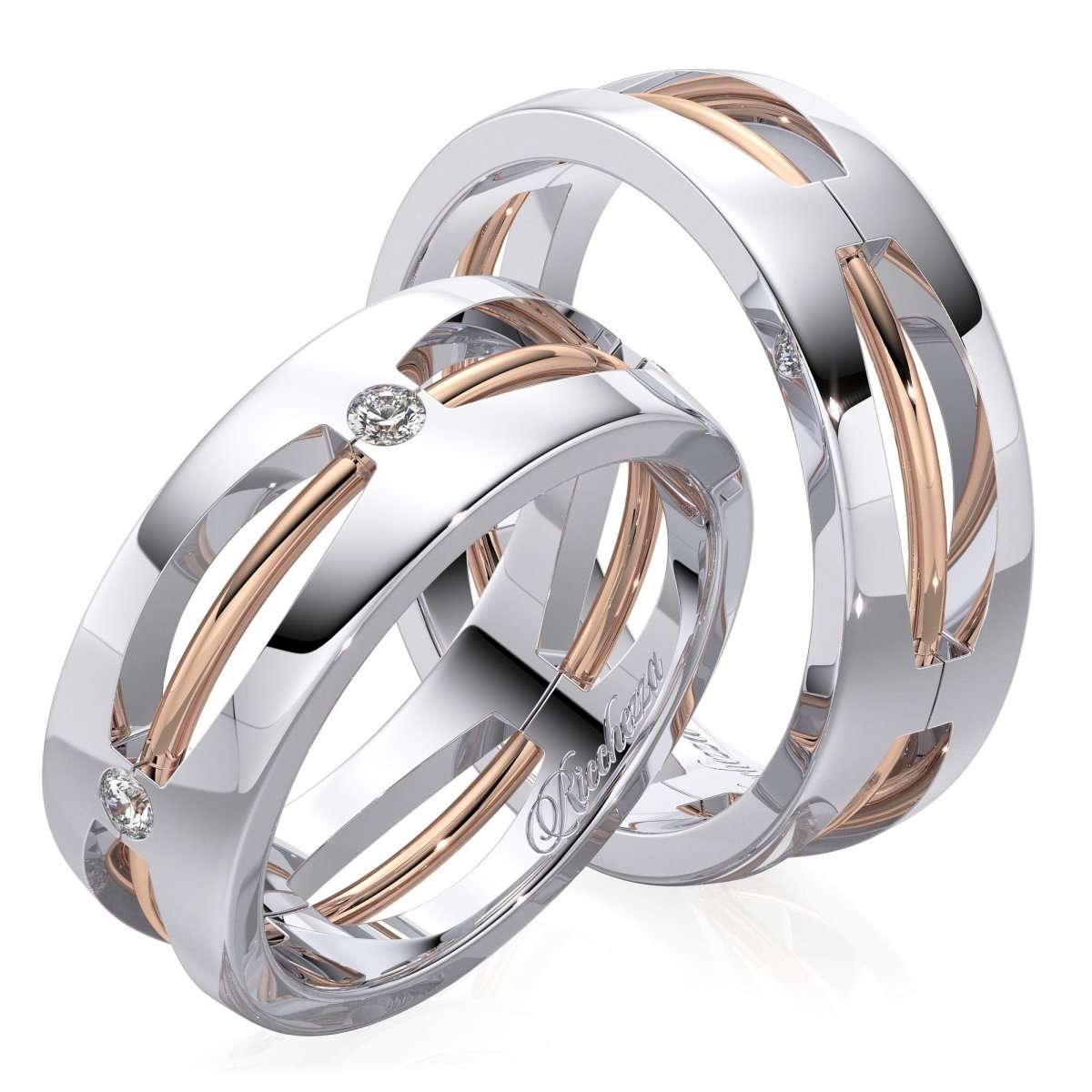 Обручальные кольца парные Тиффани