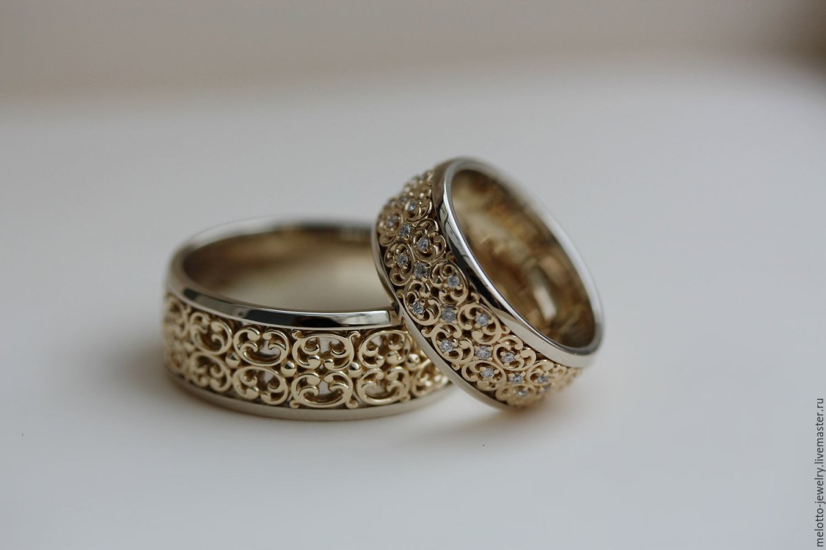 Обручальные кольца с орнаментом