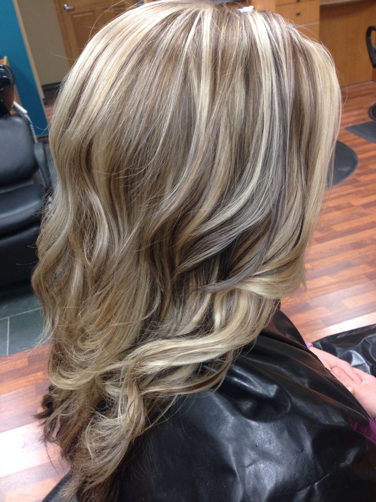 Блонд техника балаяж прямые волосы