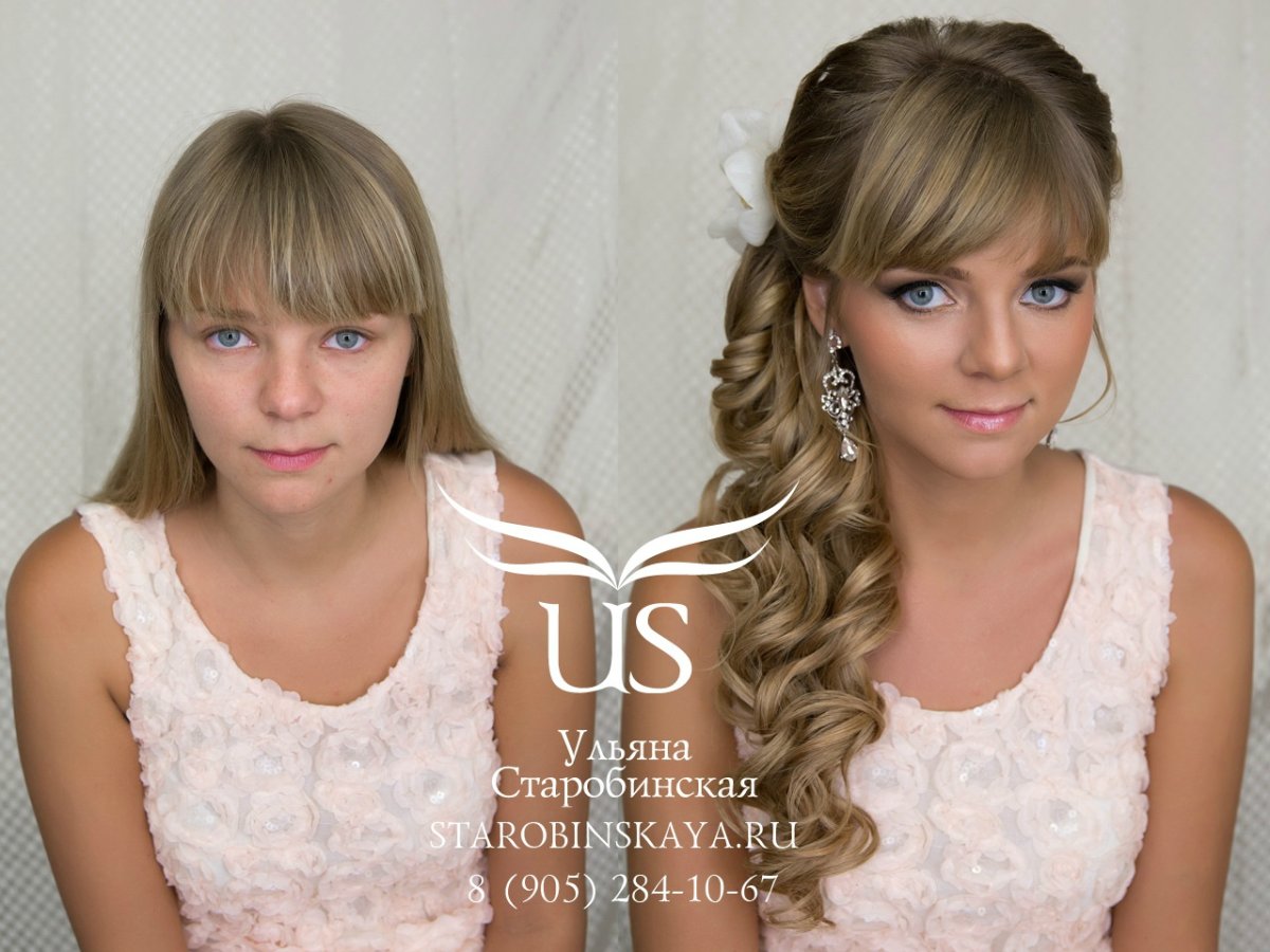 Прическа на бок