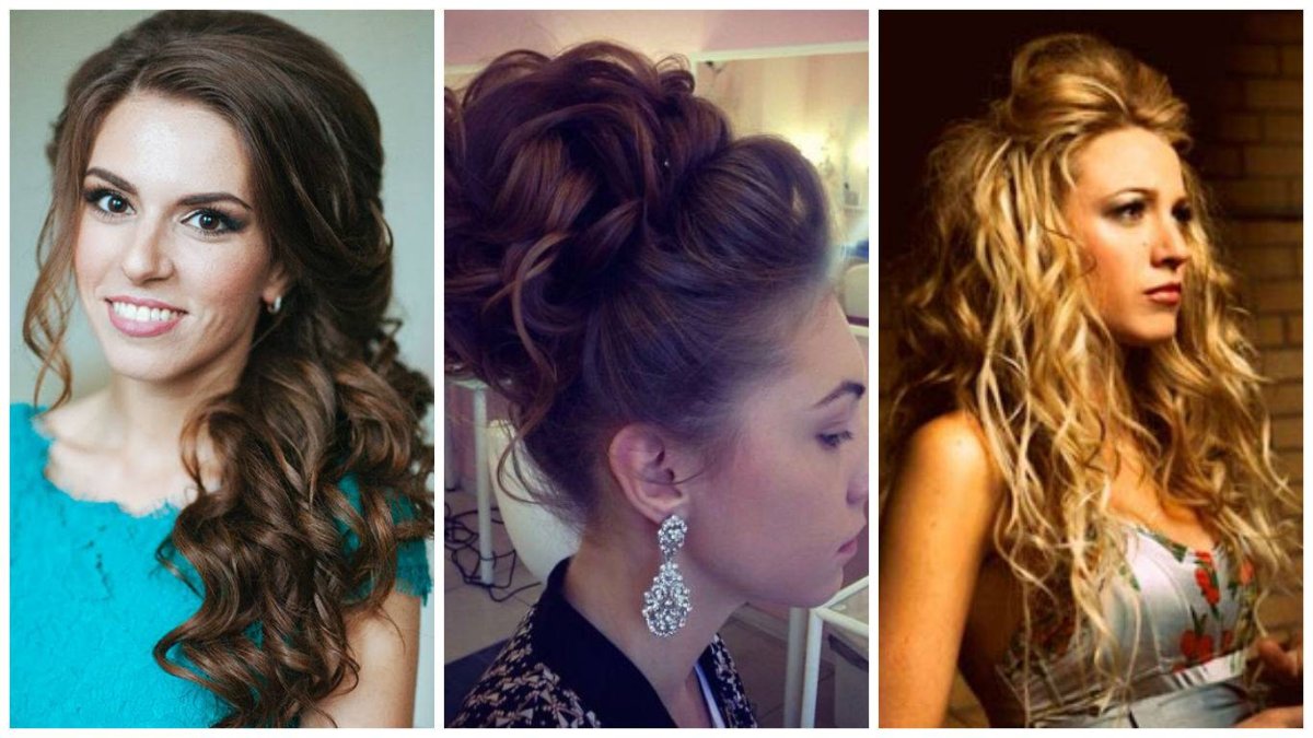 Прическа кудри на средние волосы с челкой