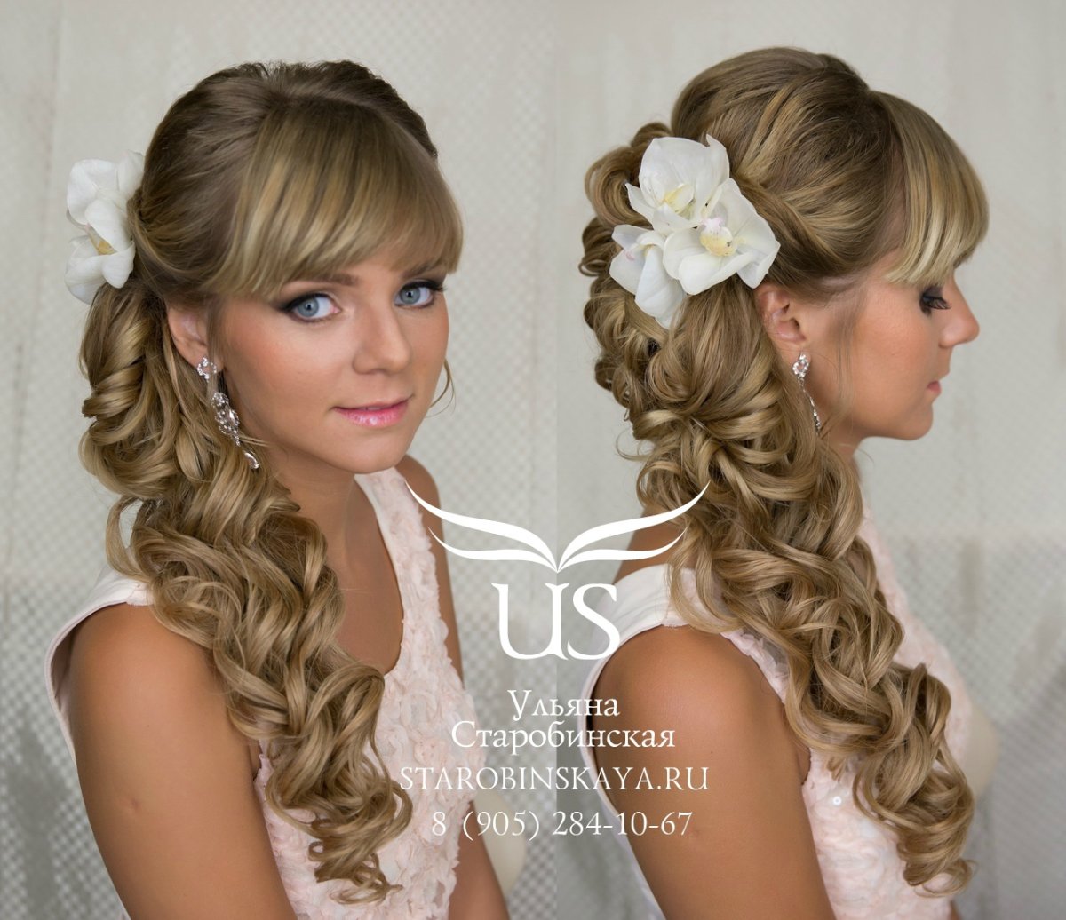 Прическа на бок