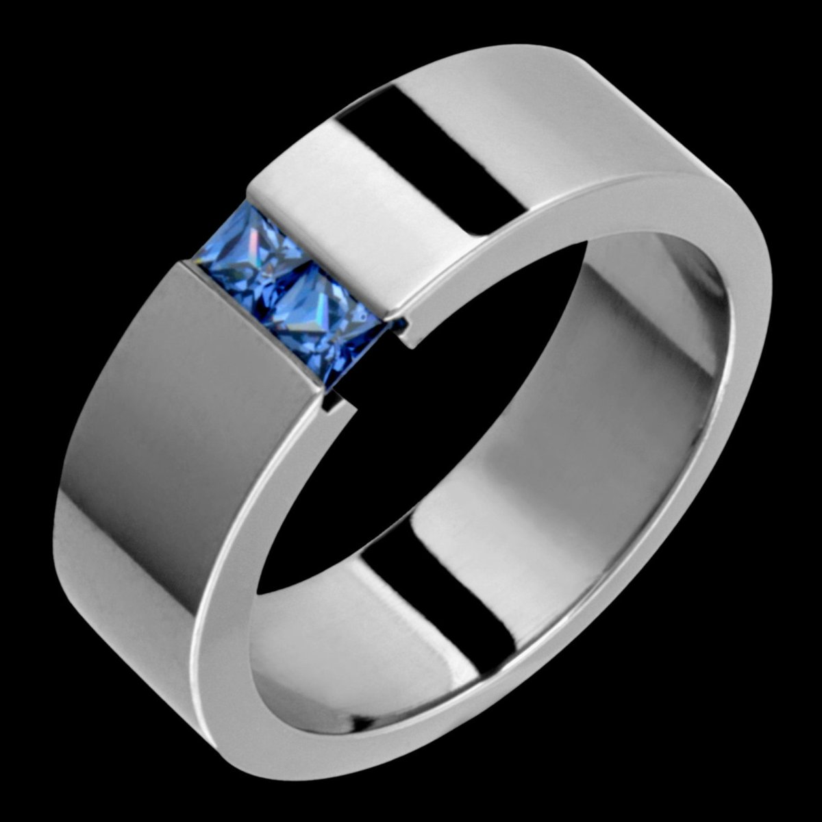 Перстень Маршал серебро с сапфиром