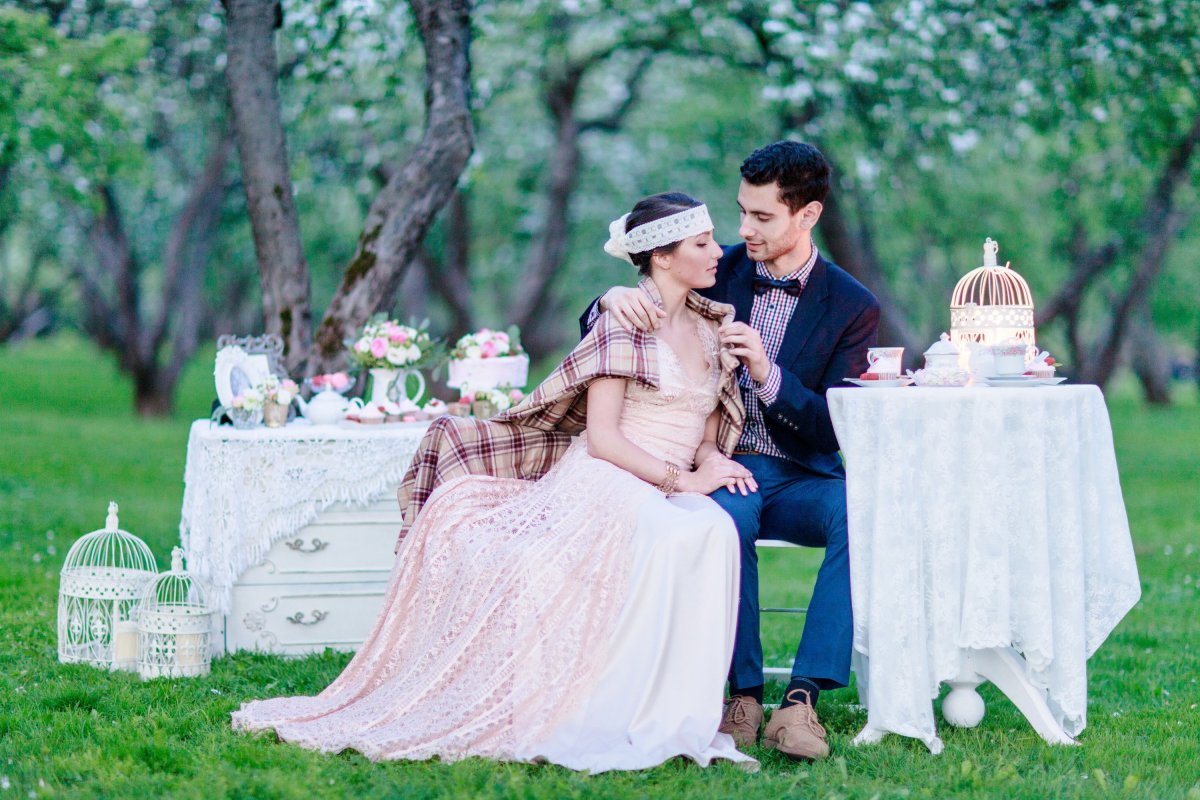 Готическая свадьба на кладбище