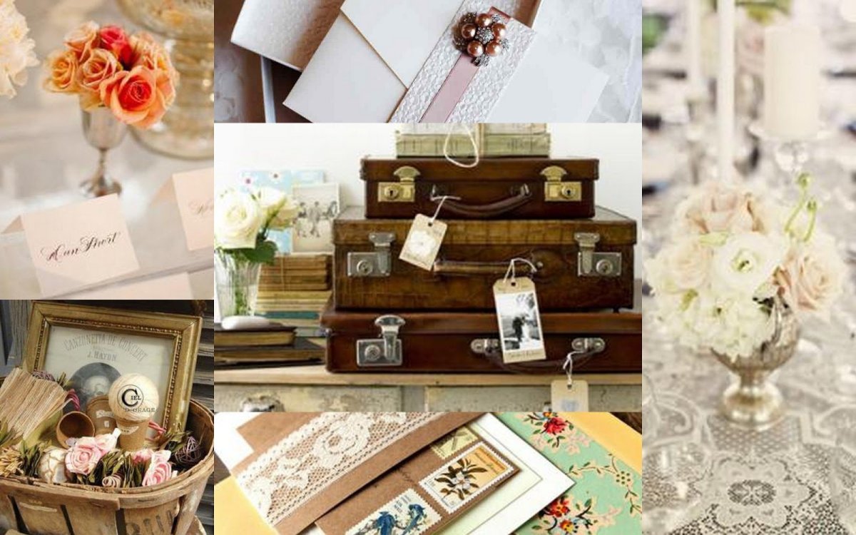 Винтажный стиль свадьбы